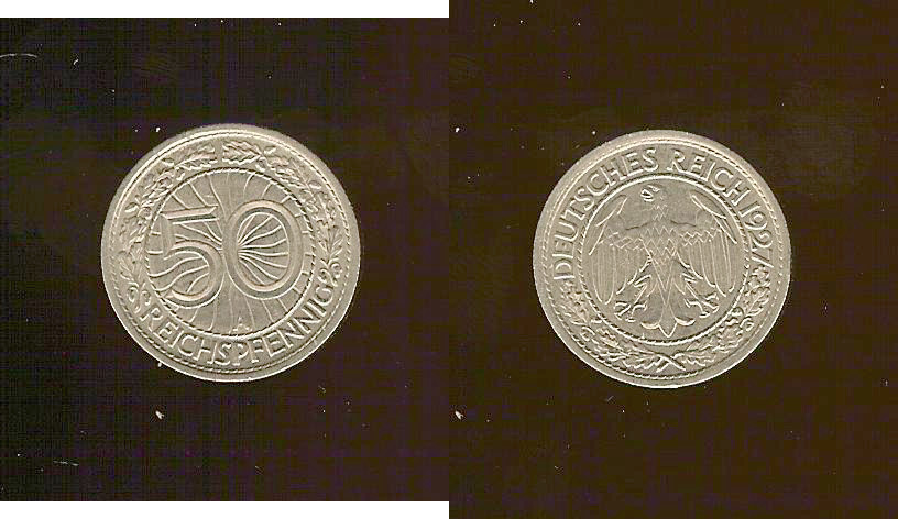 ALLEMAGNE 50 Reichspfennig 1927 Berlin SUP